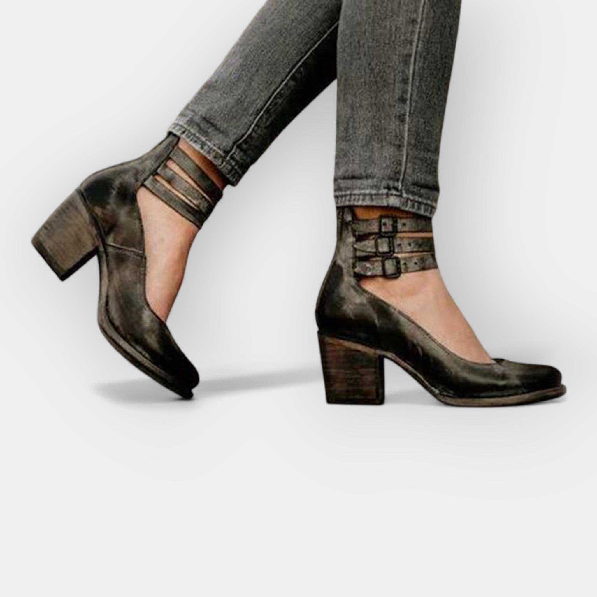 Sandalias con Tacón Suave