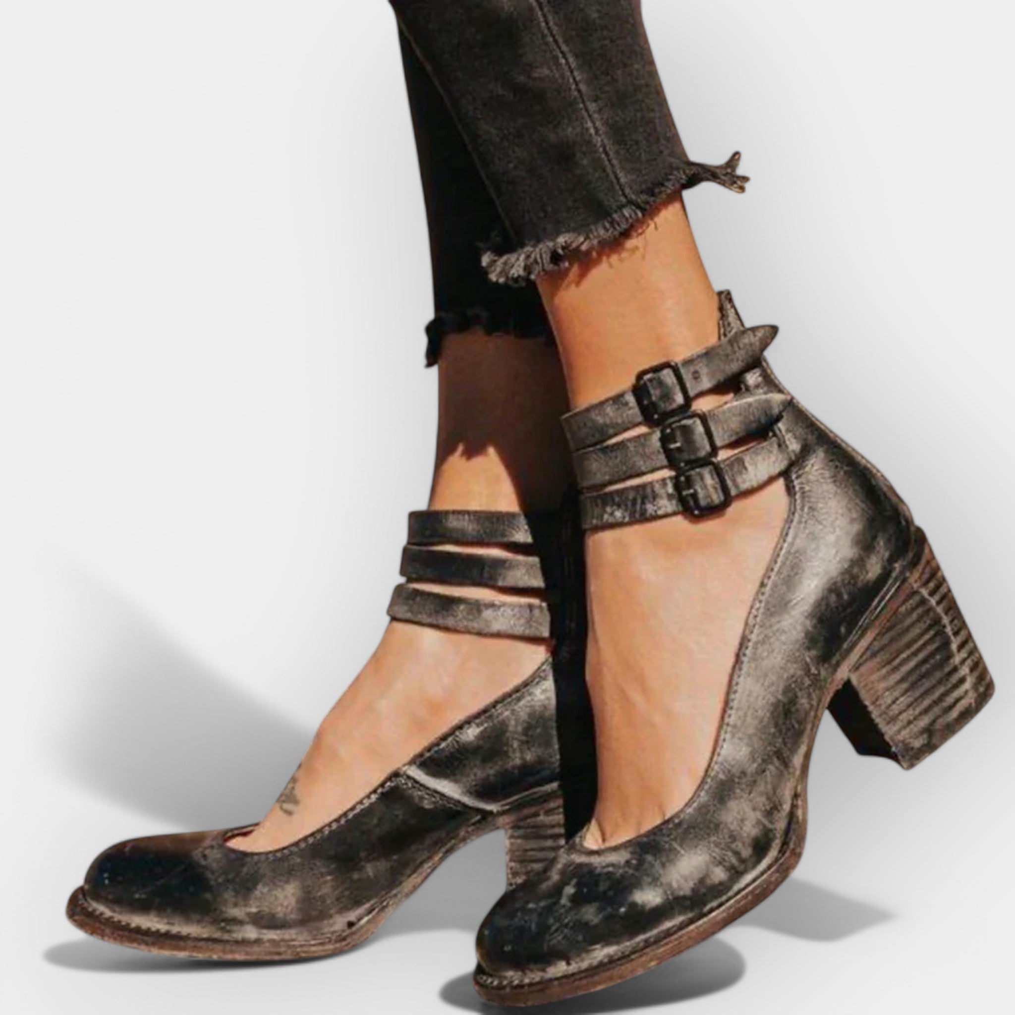 Sandalias con Tacón Suave