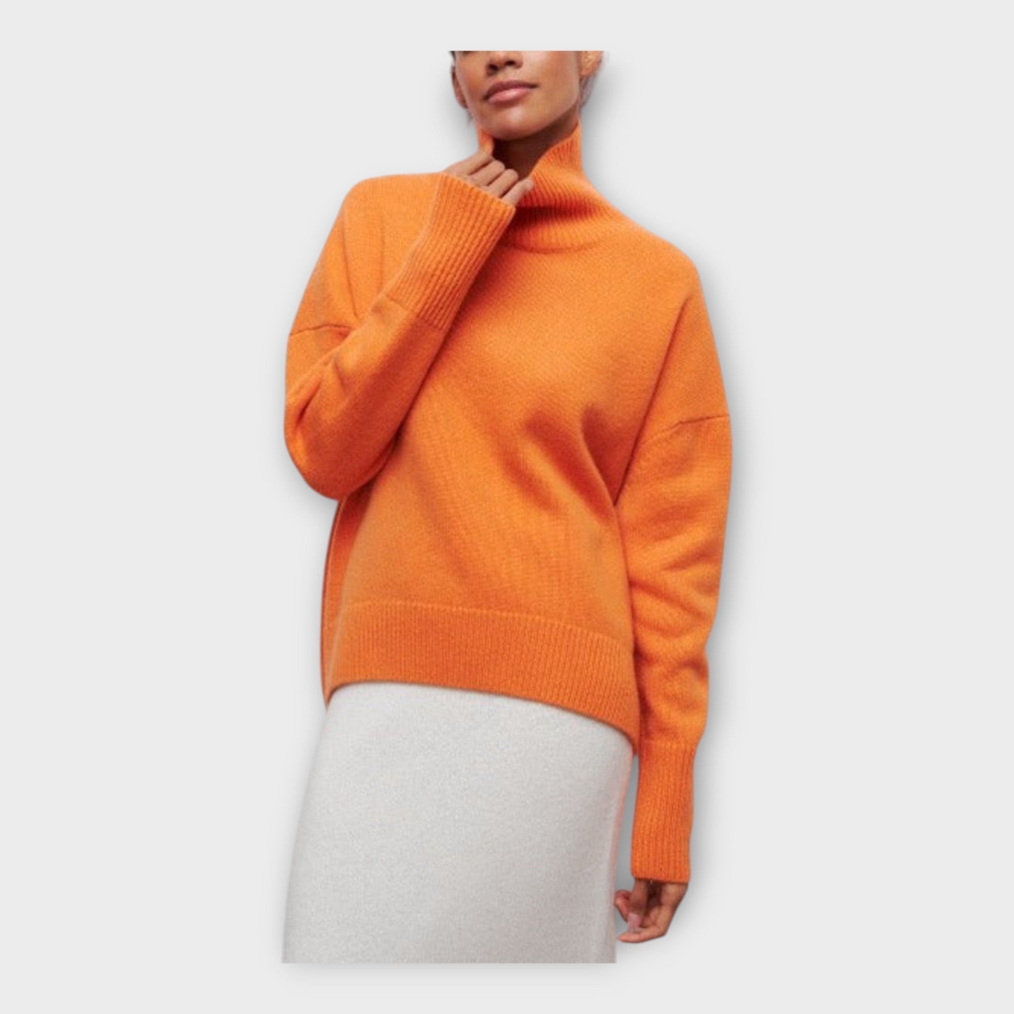 Suéter de punto con cuello alto