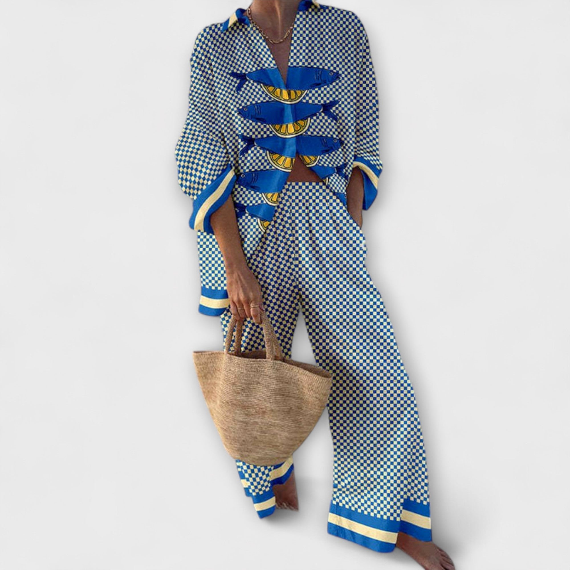 Chaqueta con estampado de limones