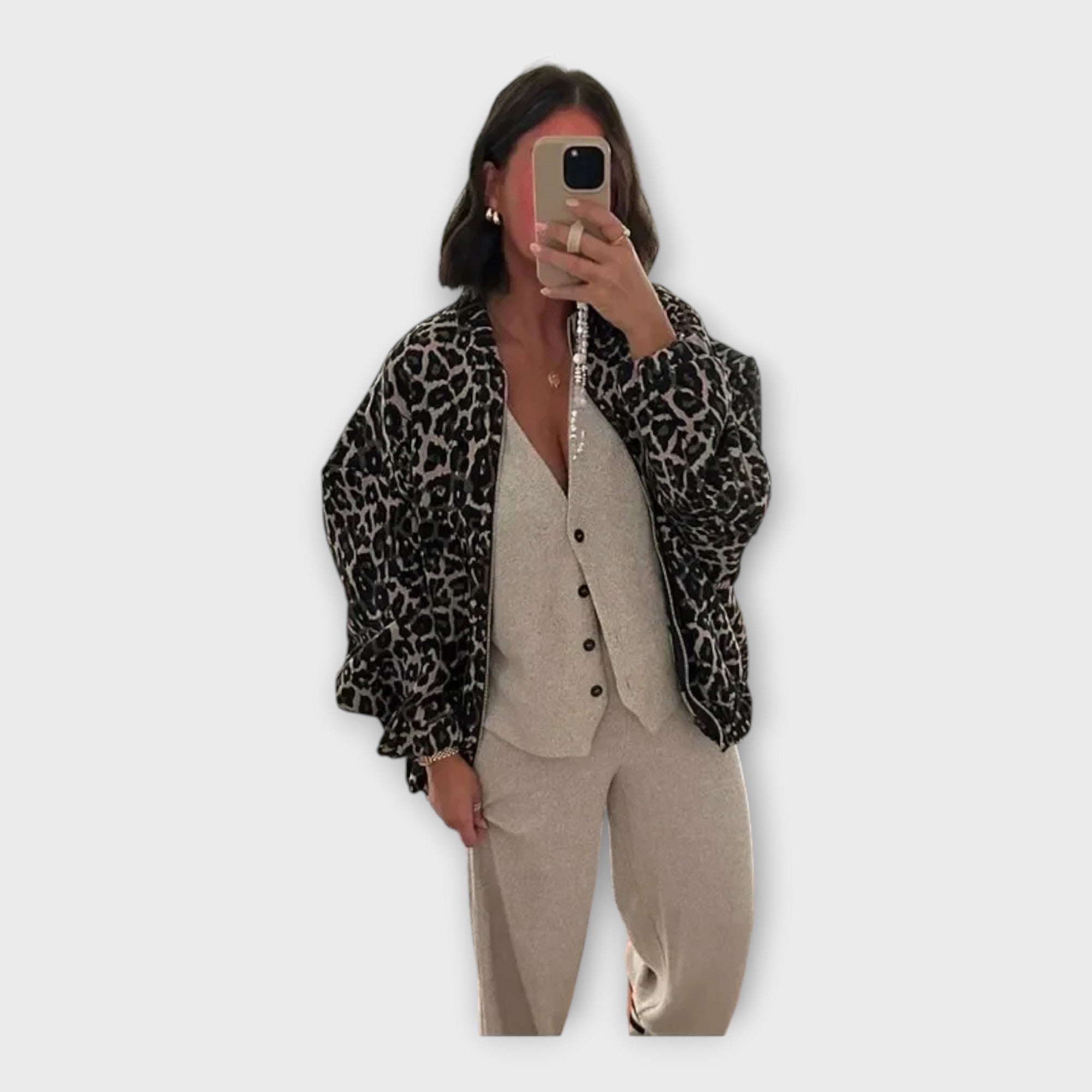 Chaqueta estampada elegante