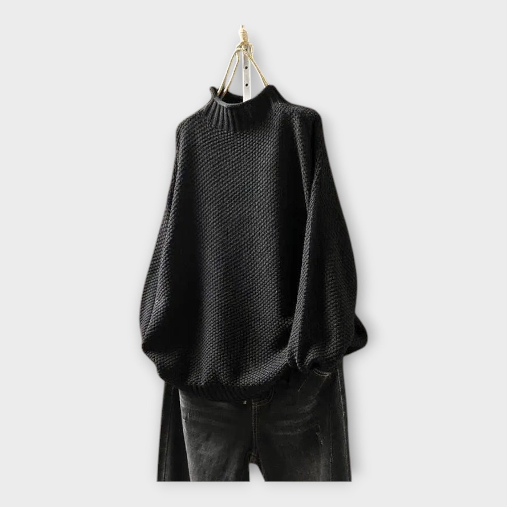 Suéter de punto con cuello alto