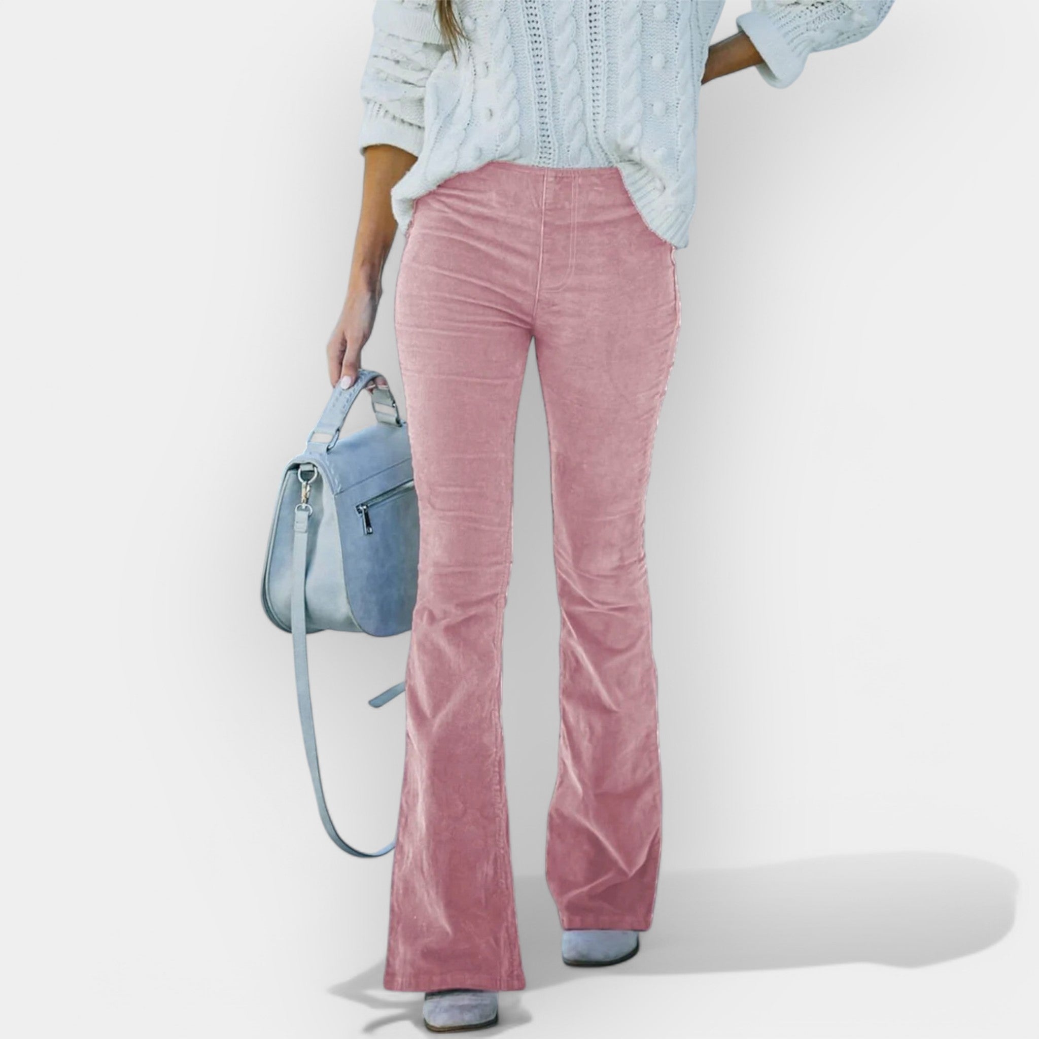 Pantalón de Talle Alto con Pierna Acampanada