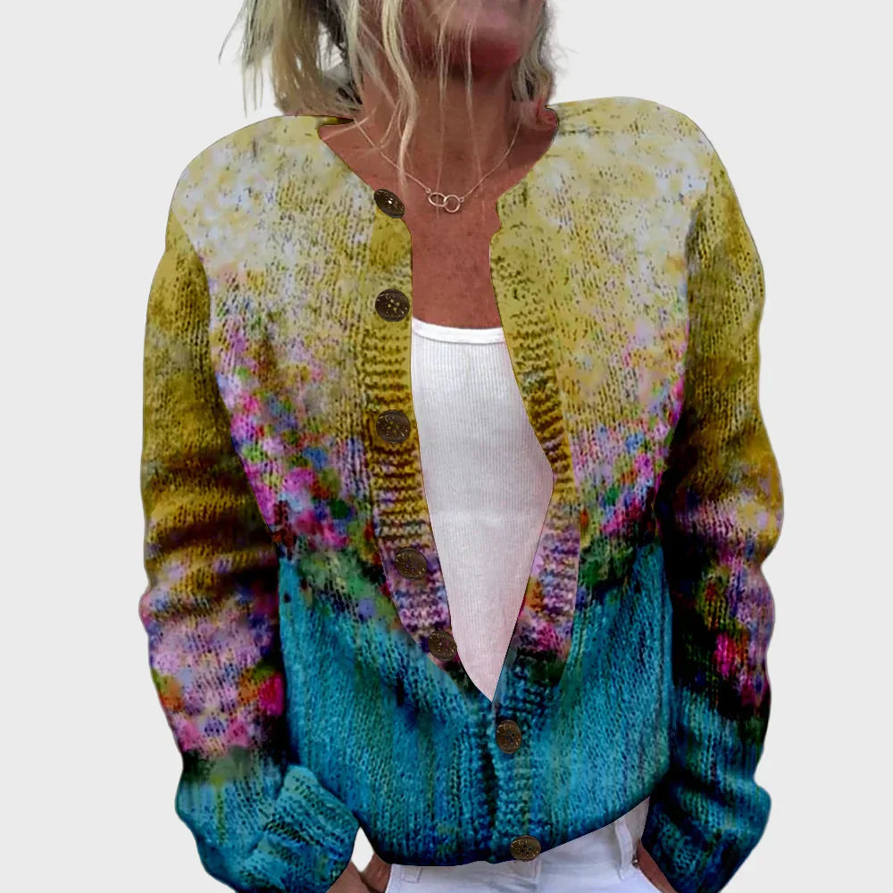 Chaleco de punto elegante con estampado