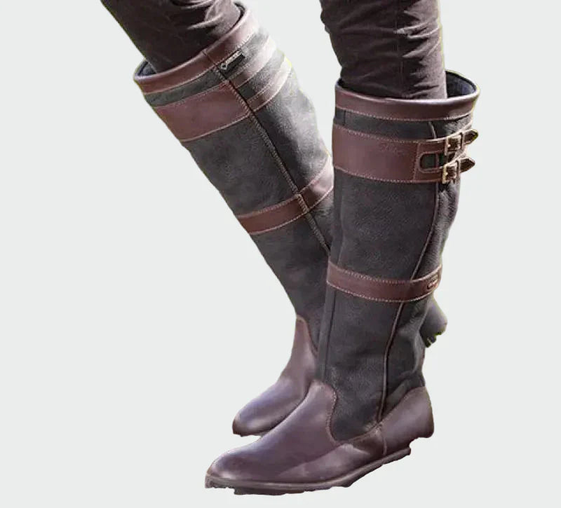 Bottes rétro en cuir
