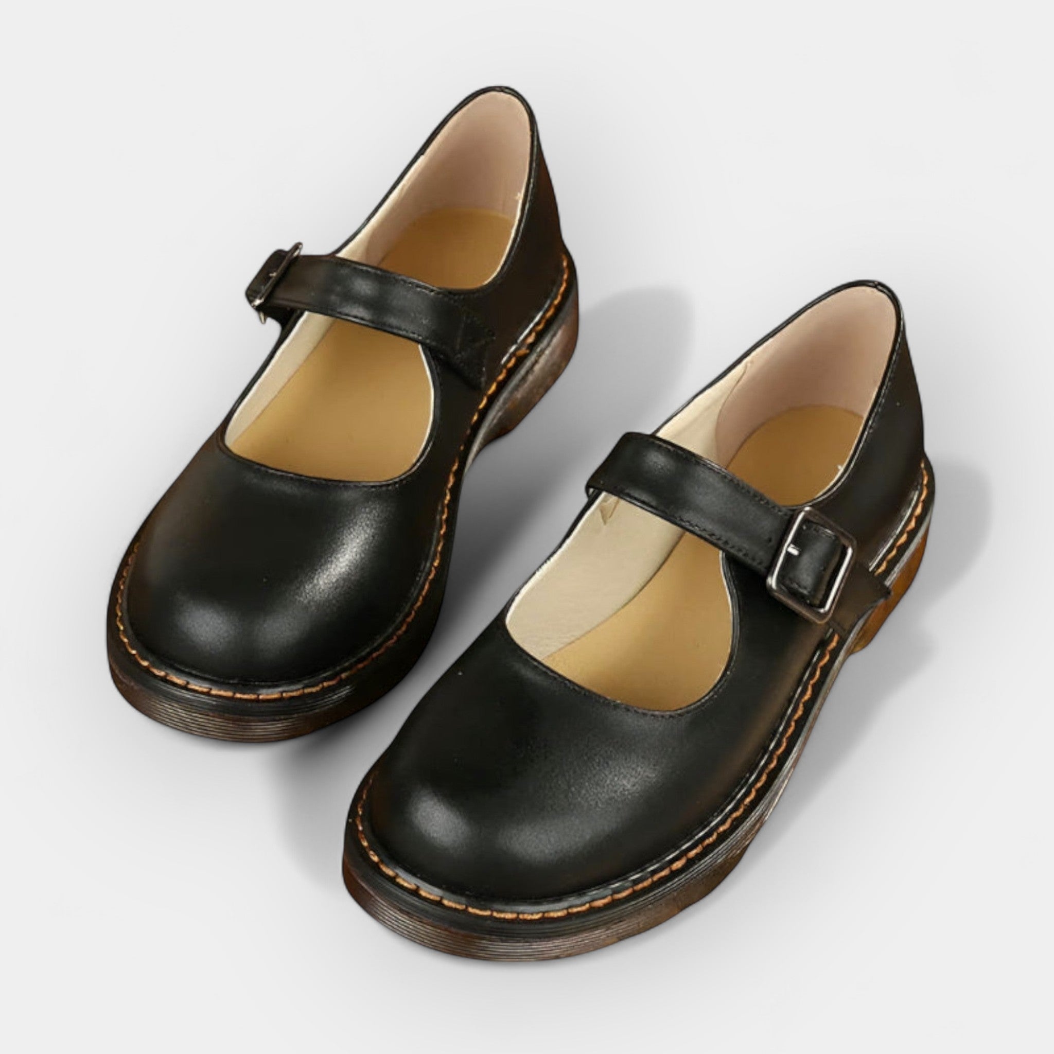 Zapatos clásicos de cuero Mary Jane