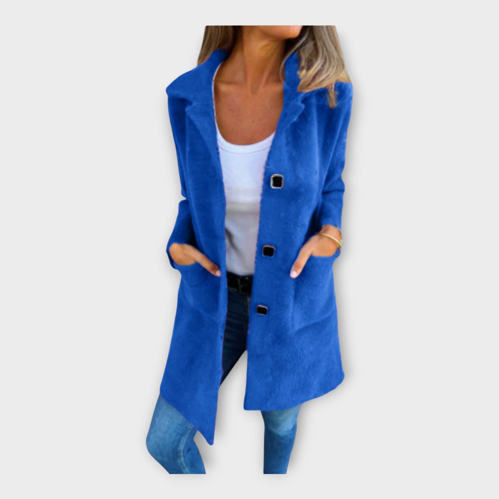 Manteau en laine à fermeture élégante