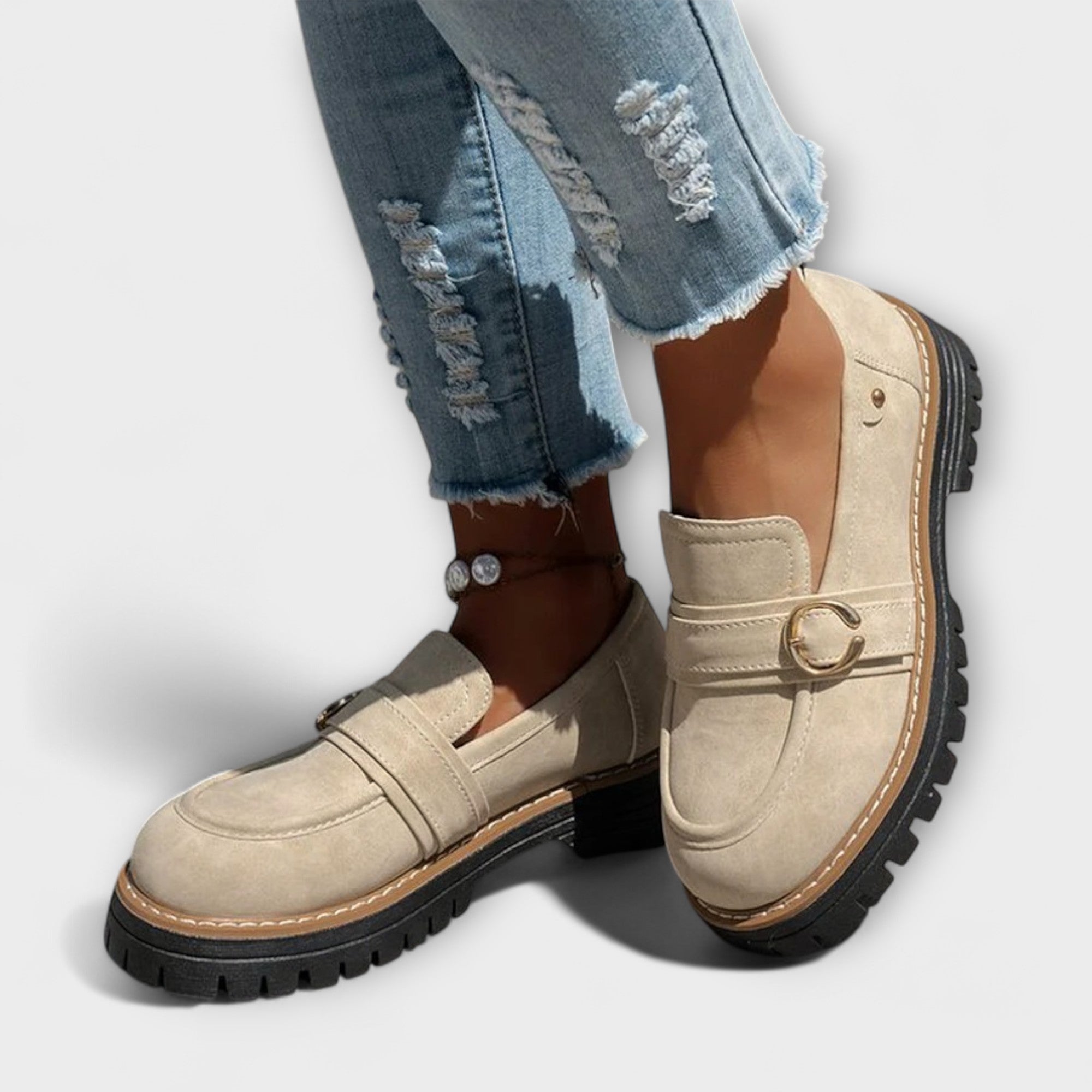 Laura – Mocasines casuales de punta redonda