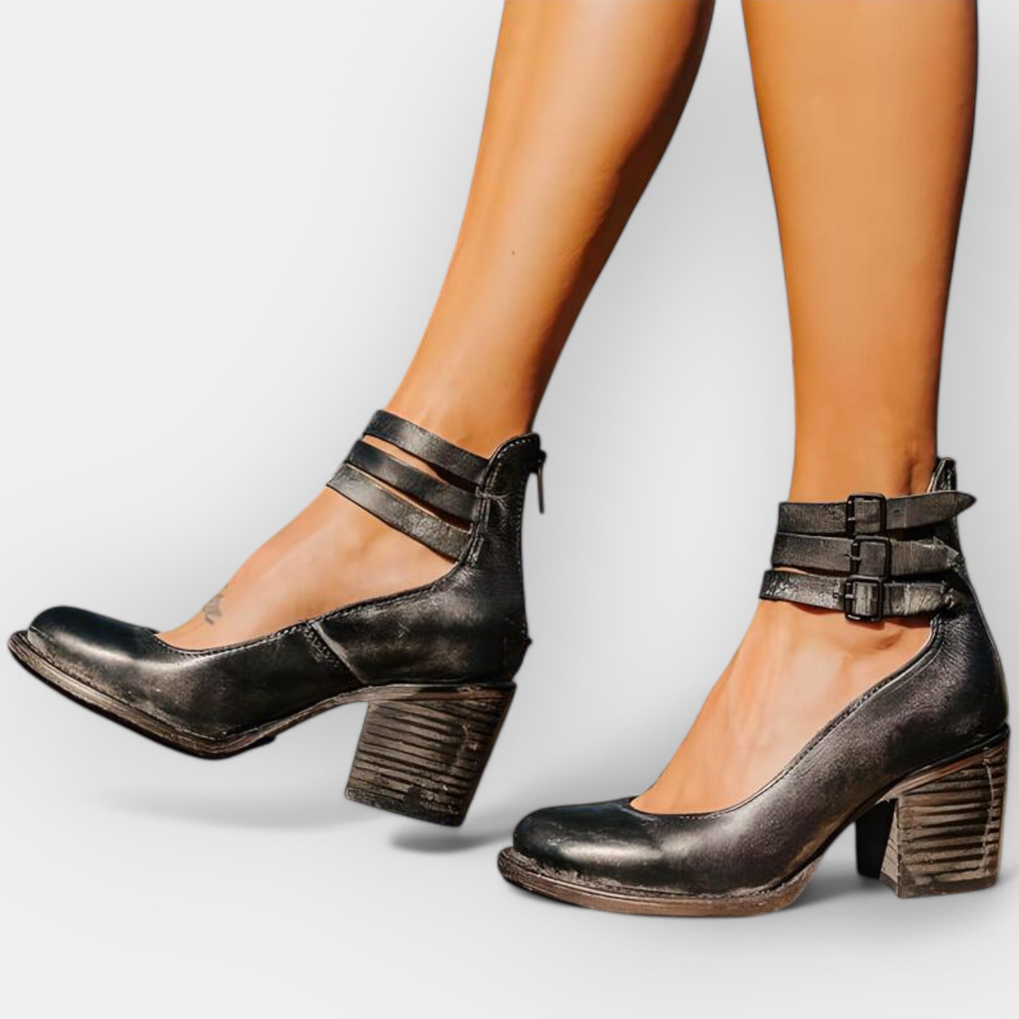 Sandalias con Tacón Suave