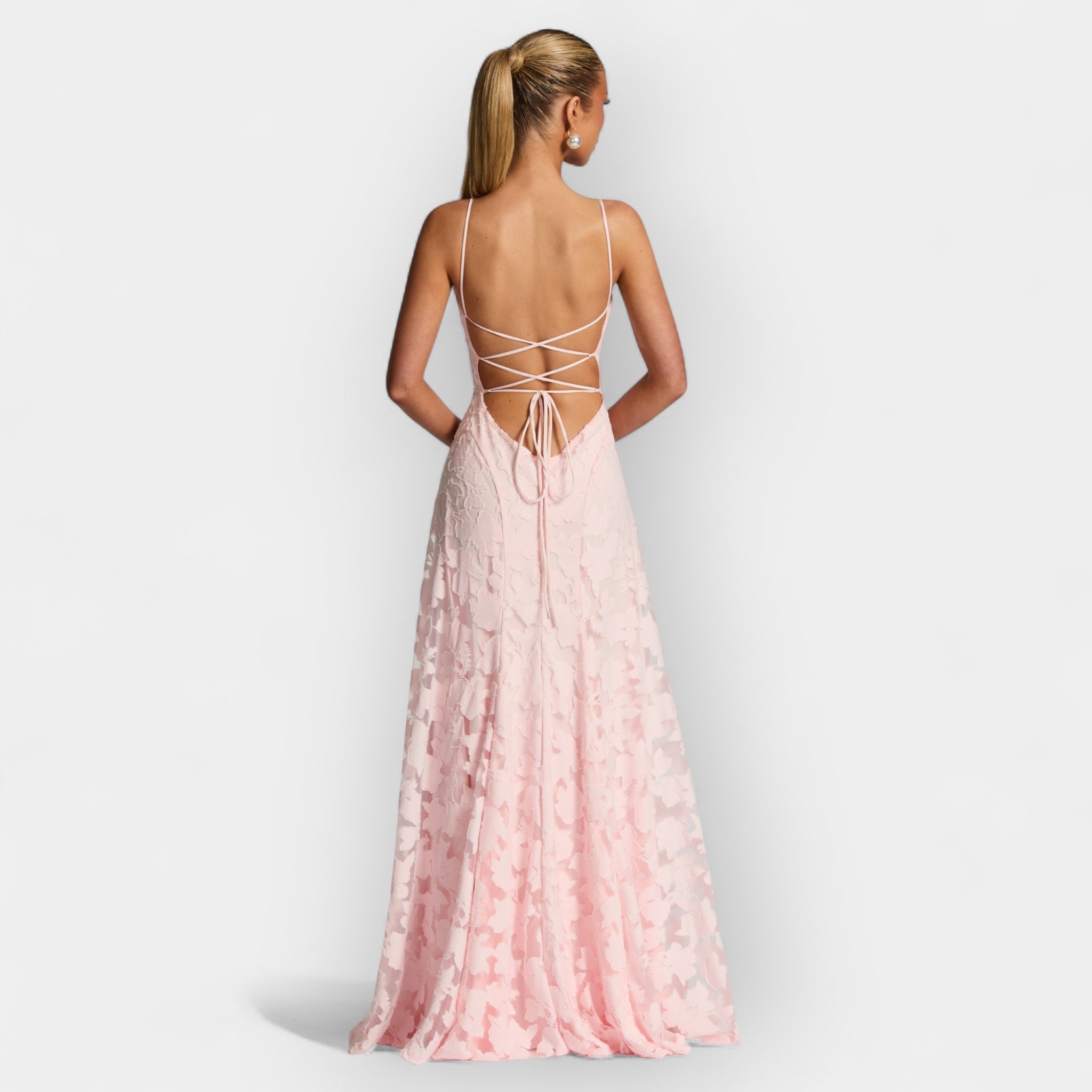 Vestido Largo con Corsé y Encaje