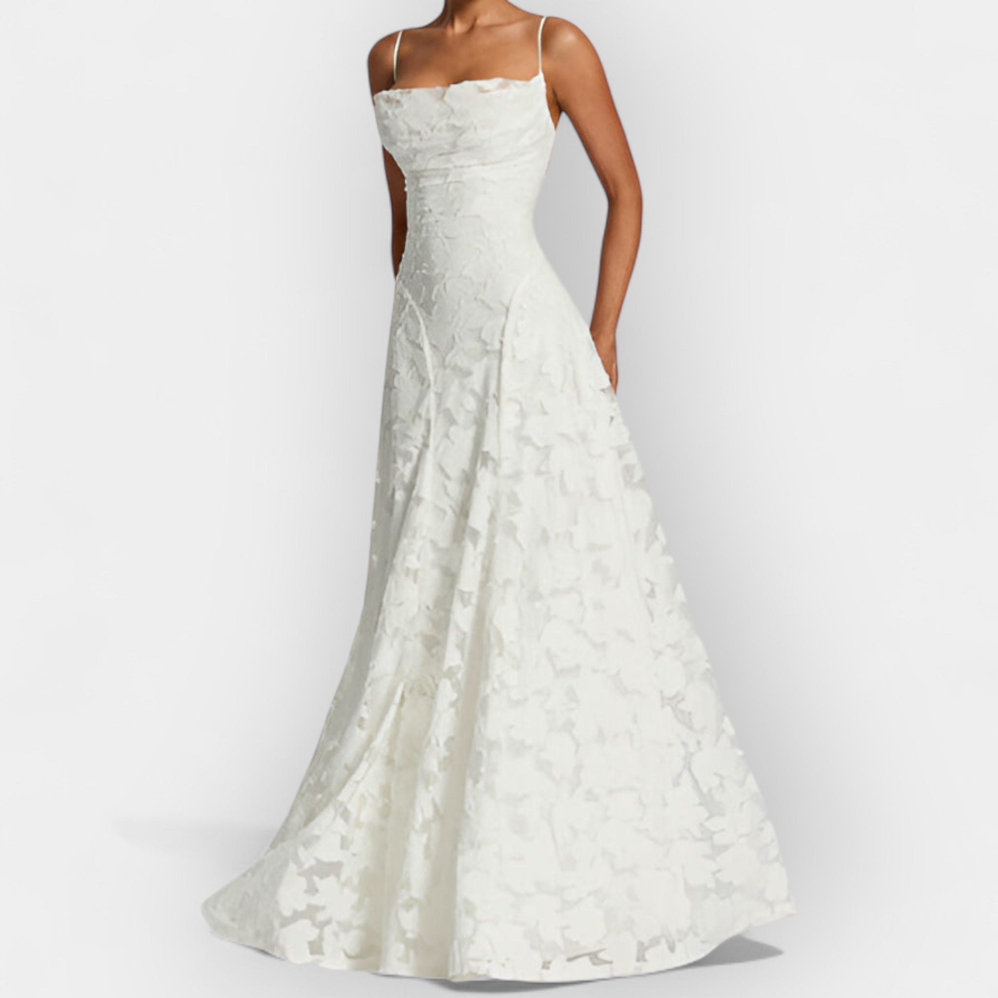 Vestido Largo con Corsé y Encaje