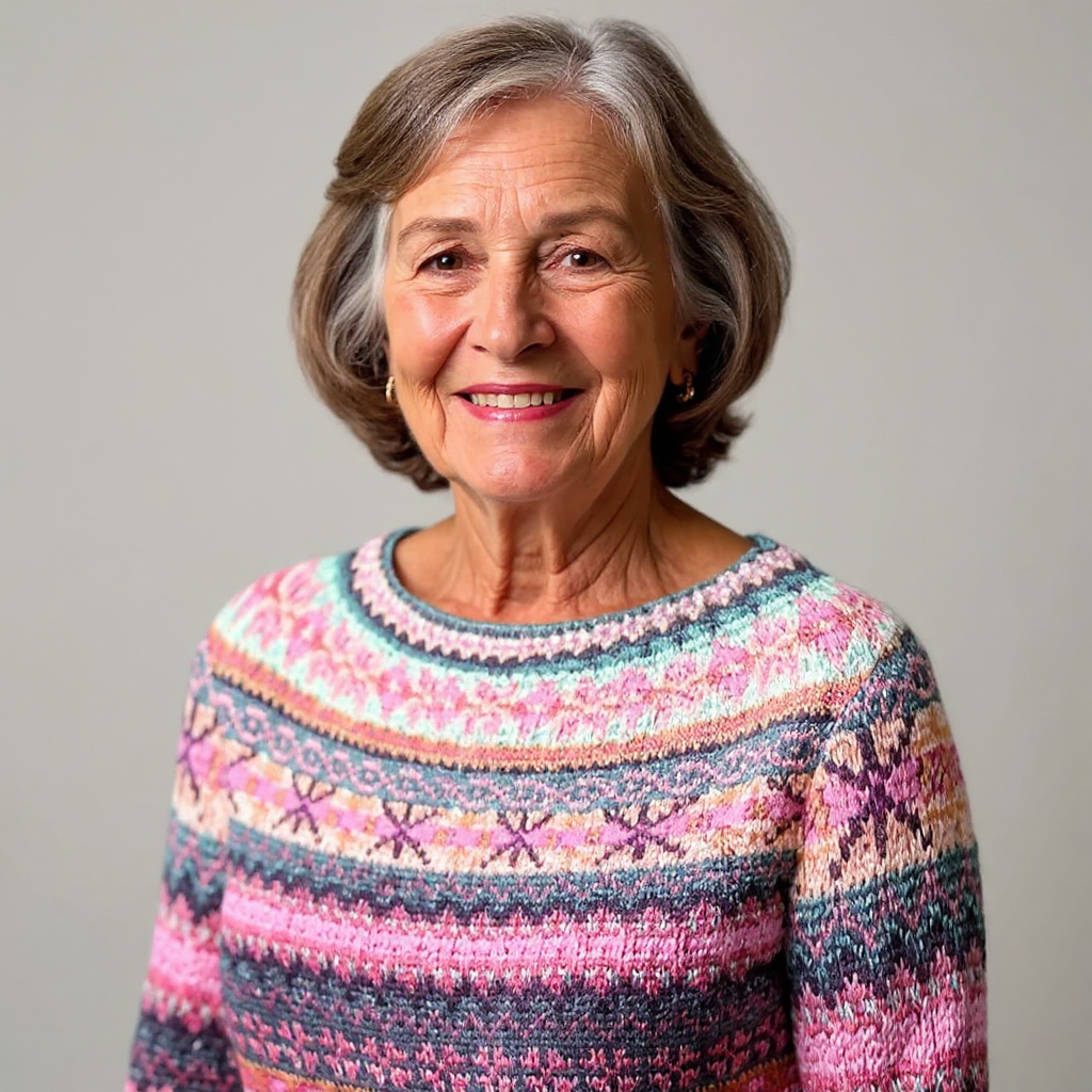 Suéter de punto con un patrón impresionante