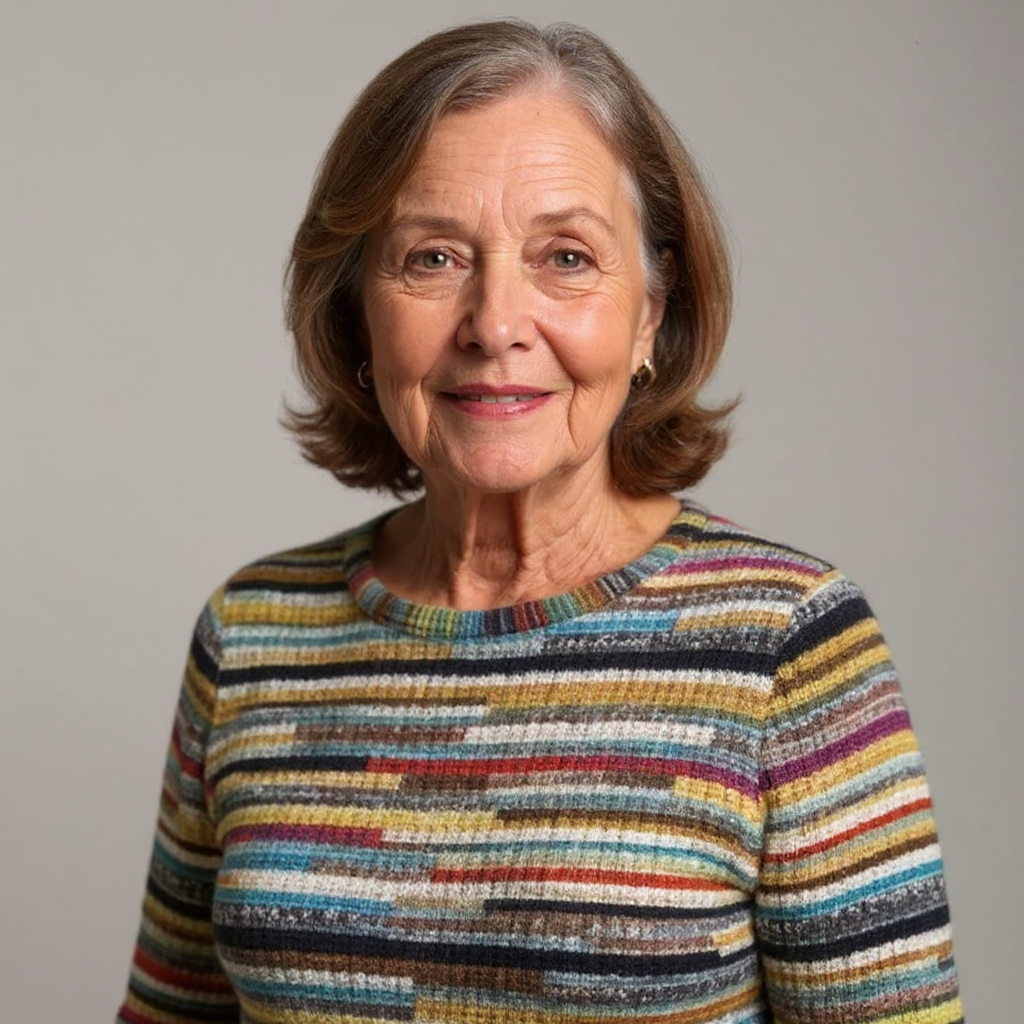 Suéter de punto con estampado de rayas