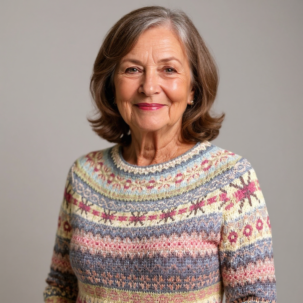 Suéter con patrones geométricos