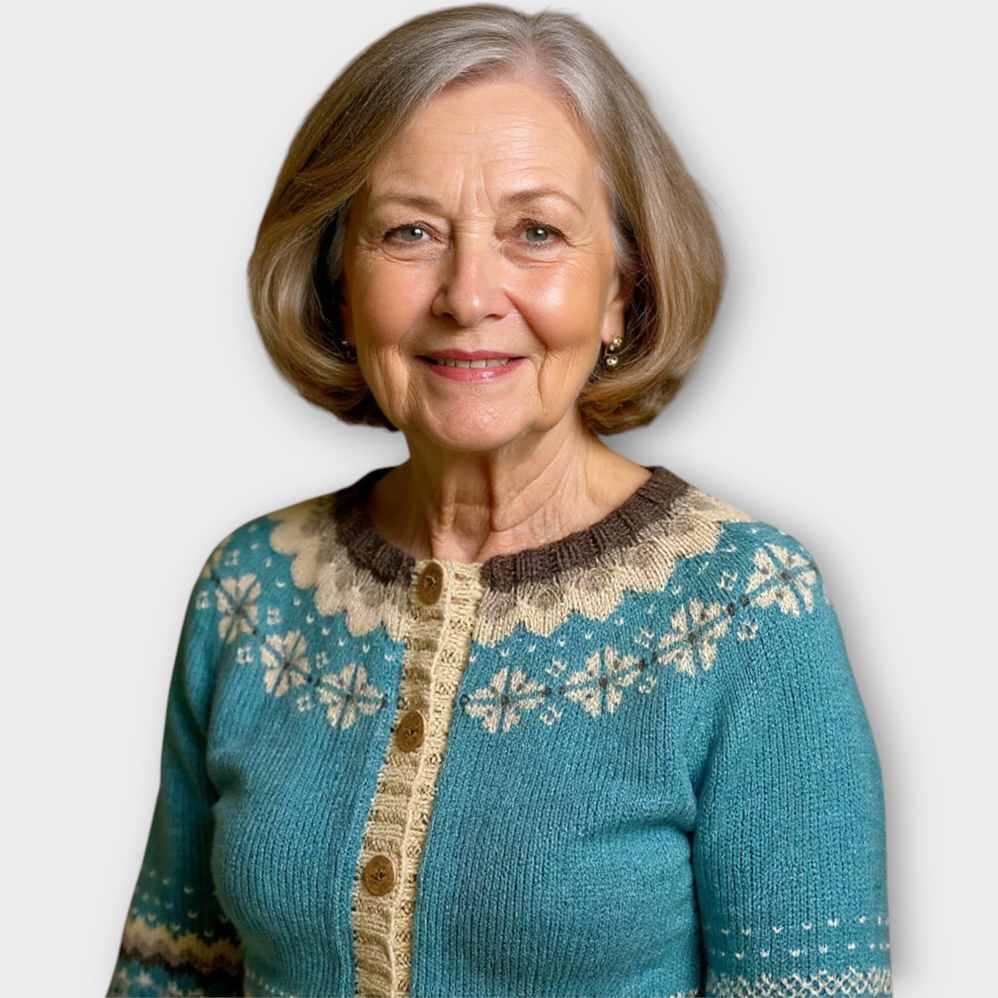 Cárdigan de punto con botones y patrón discreto