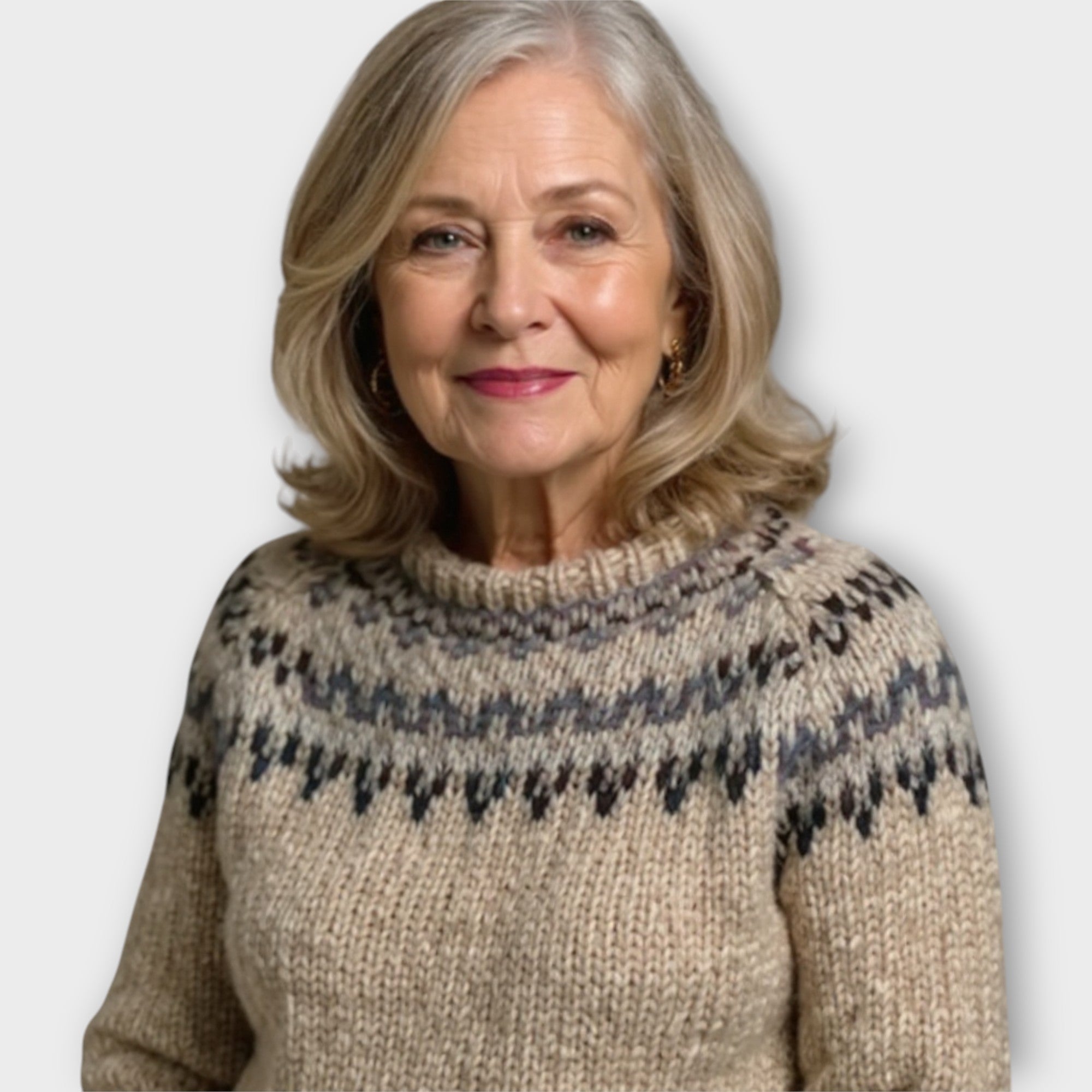 Suéter de punto con patrón clásico