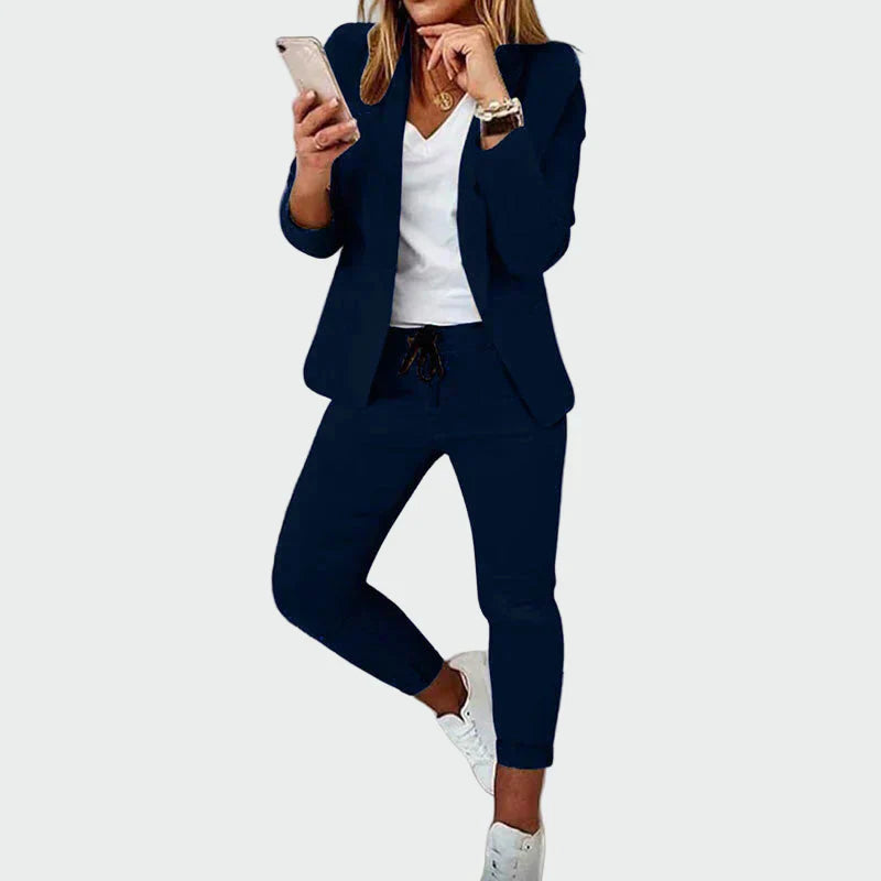 Conjunto de traje de dos piezas de elegancia sin esfuerzo